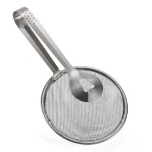 Stainless Steel Kitchen Colander Filter Mesh Spoon with Oil Clip