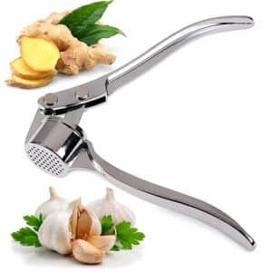 Stainless Steel Garlic Press – Silver